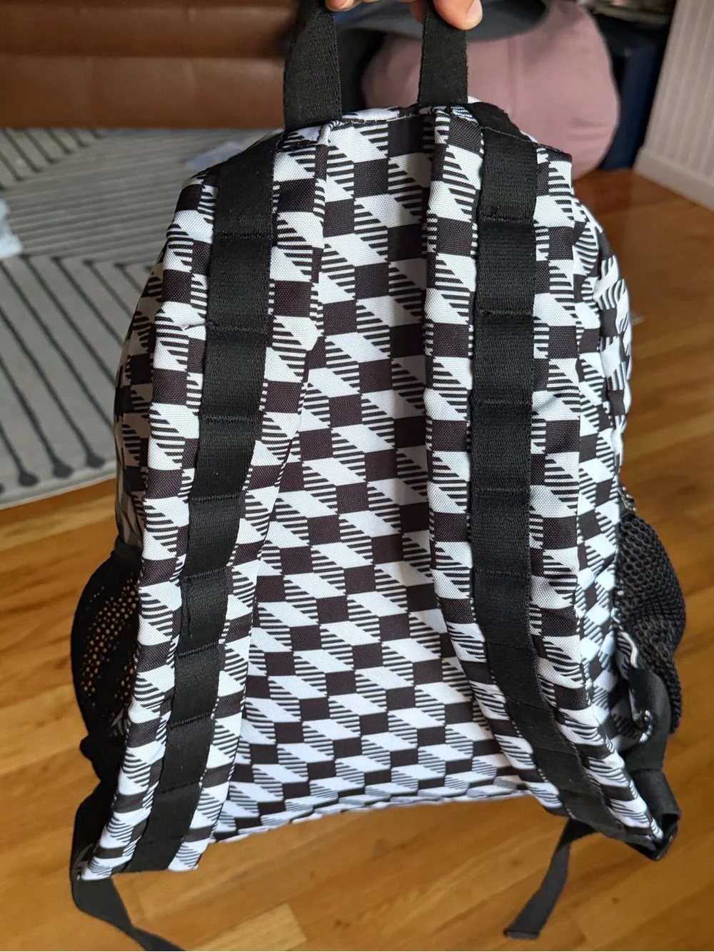 STATE Black & White Geometric Houndstooth Backpack